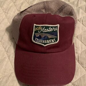 2019 Masters trucker hat, Tags attached, burgundy with taupe mesh